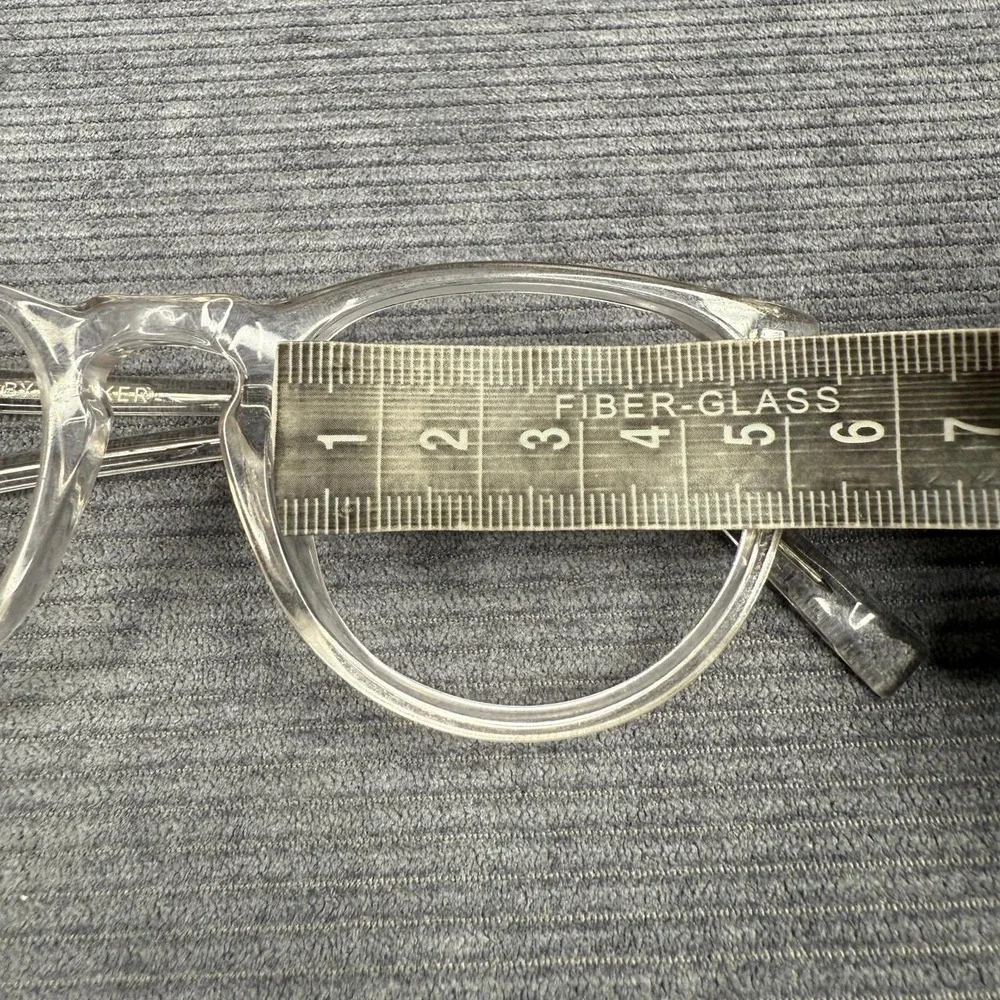 Warby Parker Haskell Eyeglasses Crystal Clear Round Frames 49-22-145 Glitter